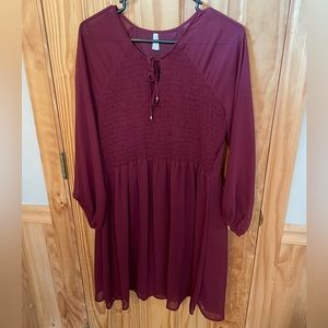 Vanity, Maroon Dress, Size Large